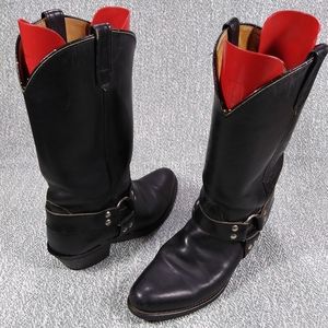 Vintage Double H Harness Boots, Men's sz 10